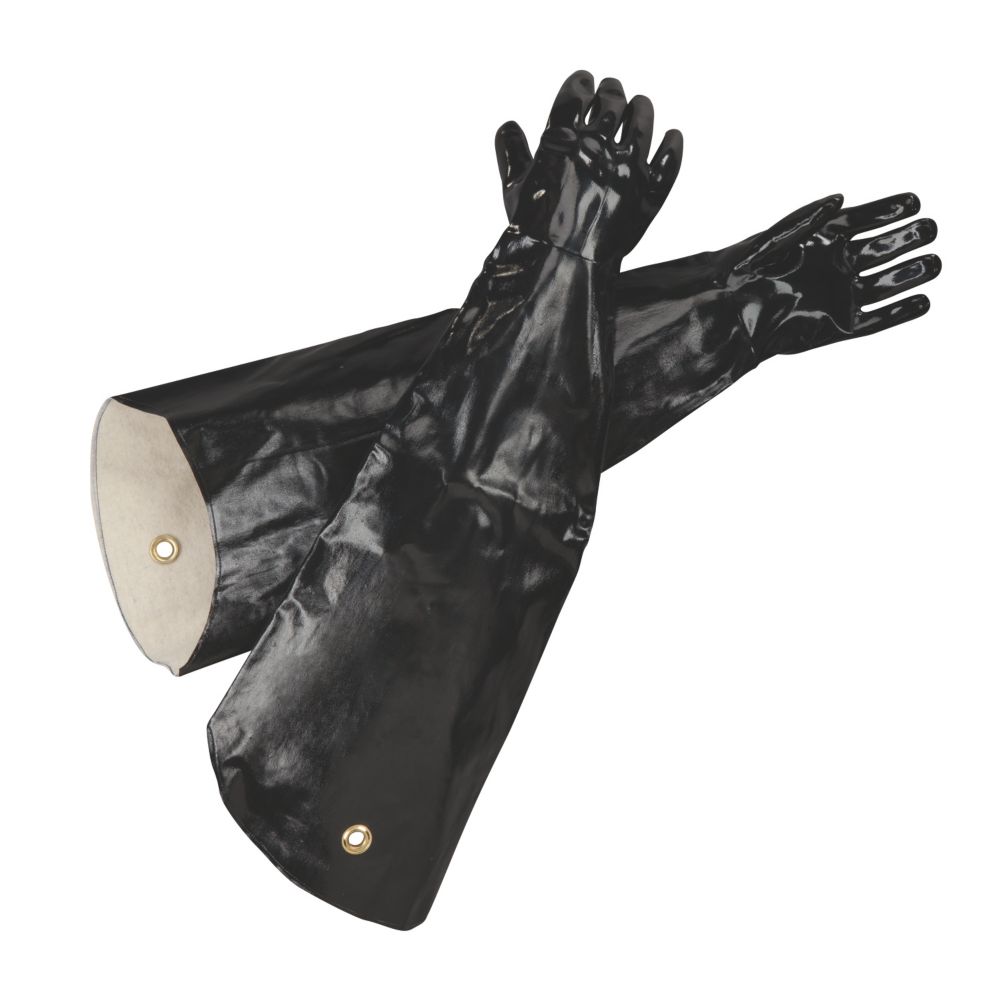 Chef Revival&reg; Neoprene&reg; Black Shoulder Length Utility Glove