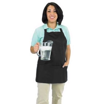 Chef Revival&reg; Professional Front-of-the-House Black Bib Apron