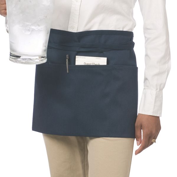 Chef Revival&reg; Navy Blue Front-of-the-House Waist Apron