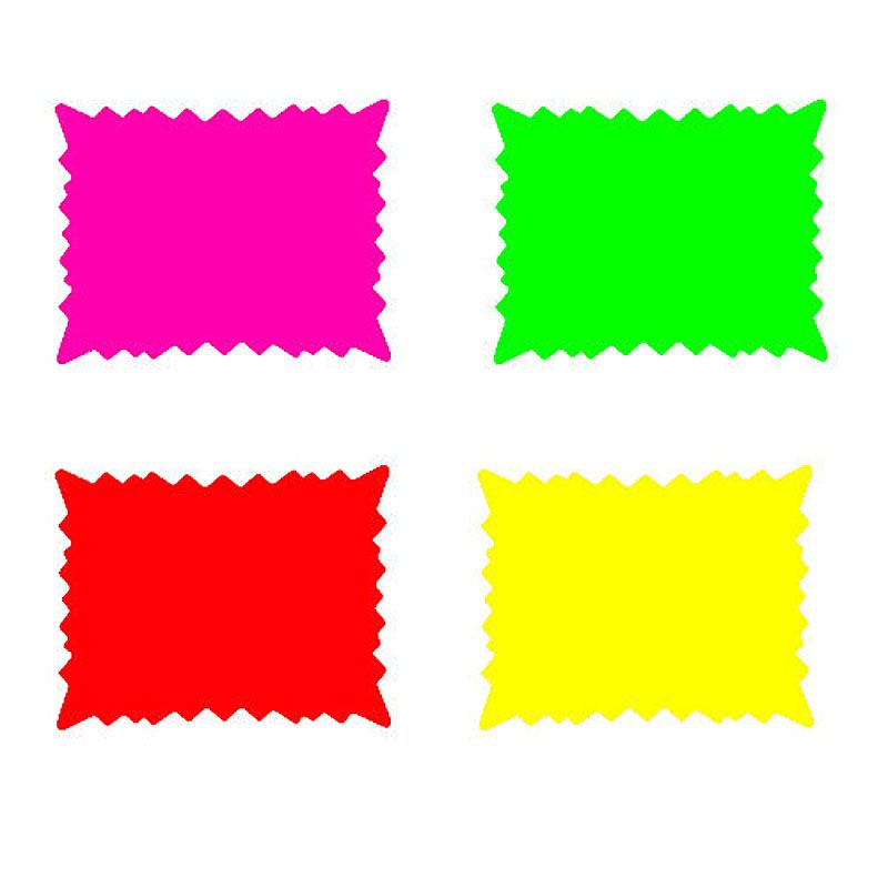 Four Color Starburst Sign Pack, 5" x 7"