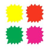 Ready Flow Four Color Starburst 4"  x 4" Sign Pack