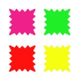 Four Color Starburst Sign Pack, 6" x 6"