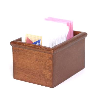 Mahogany Sugar Caddy, 2" x 3" x 2"