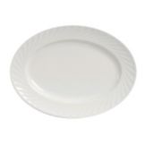 Tuxton&reg; Meridian 11-5/8" x 8-1/4" Eggshell Oval Platter