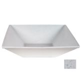 Bugambilia XXL Deep Square Buffet Bowl,  Marble White, 432 oz