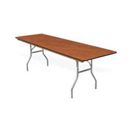 Plywood Top Banquet Table w/ C-Channel Aluminum Edge, 30 x 72