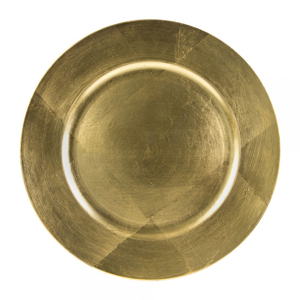 Ten Strawberry Street Gold Lacquer 13" Round Charger Plate
