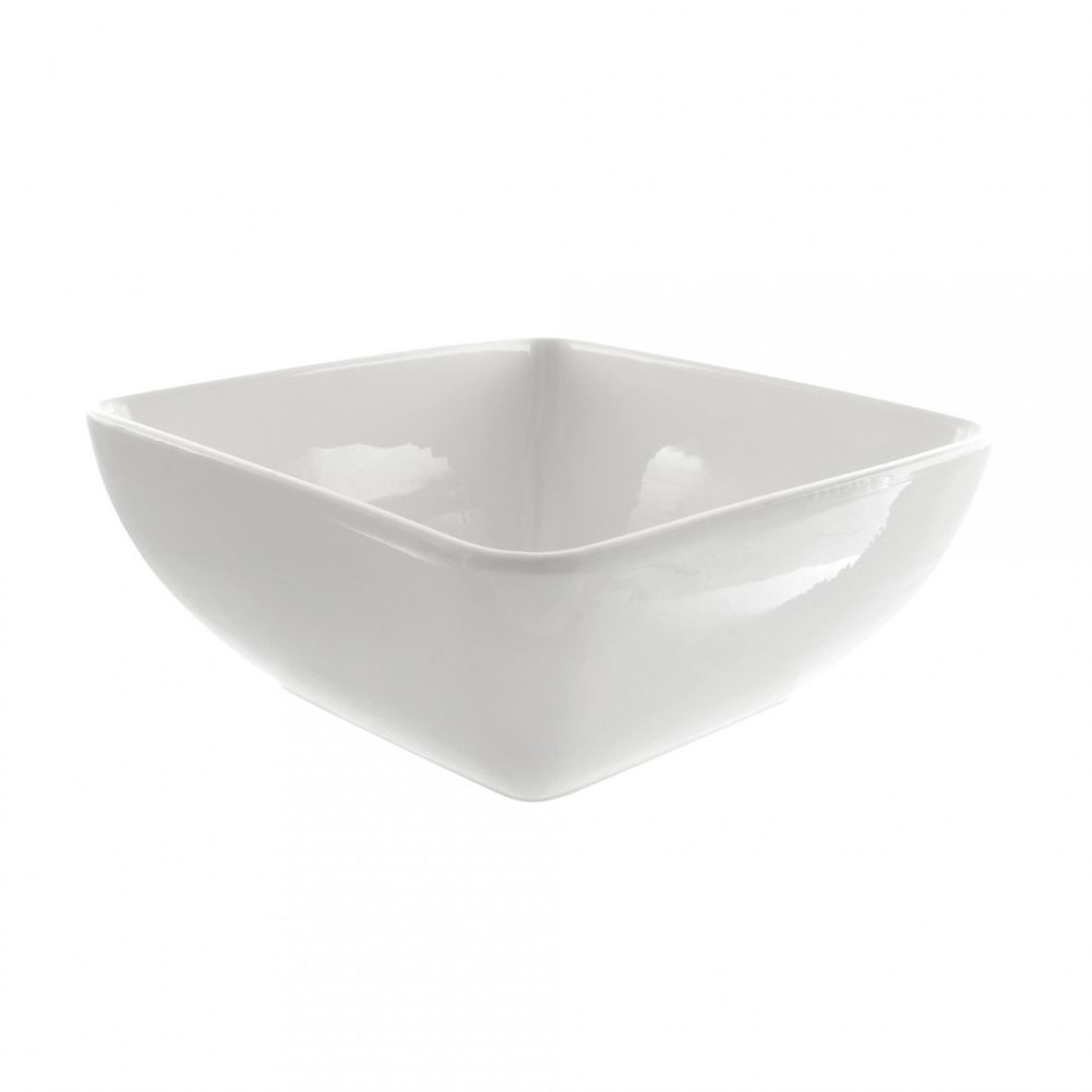 Ten Strawberry Street Whittier White 46 Oz Square Rimless Bowl