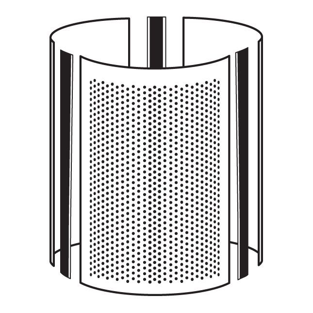 Infinity&trade; Round Perforated Panel Kit f/ 32 gal Container, Silver