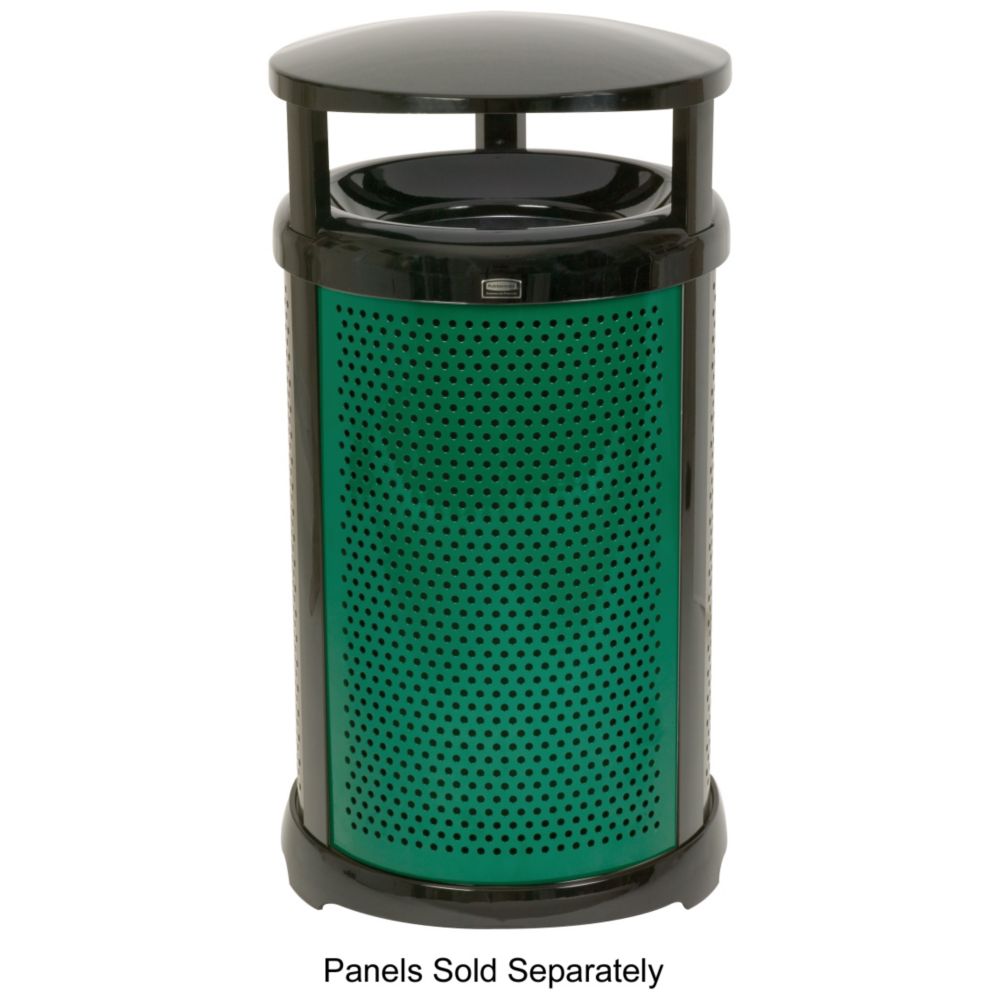 Rubbermaid Infinity&trade; Black 32 Gal Round Dome Top Frame
