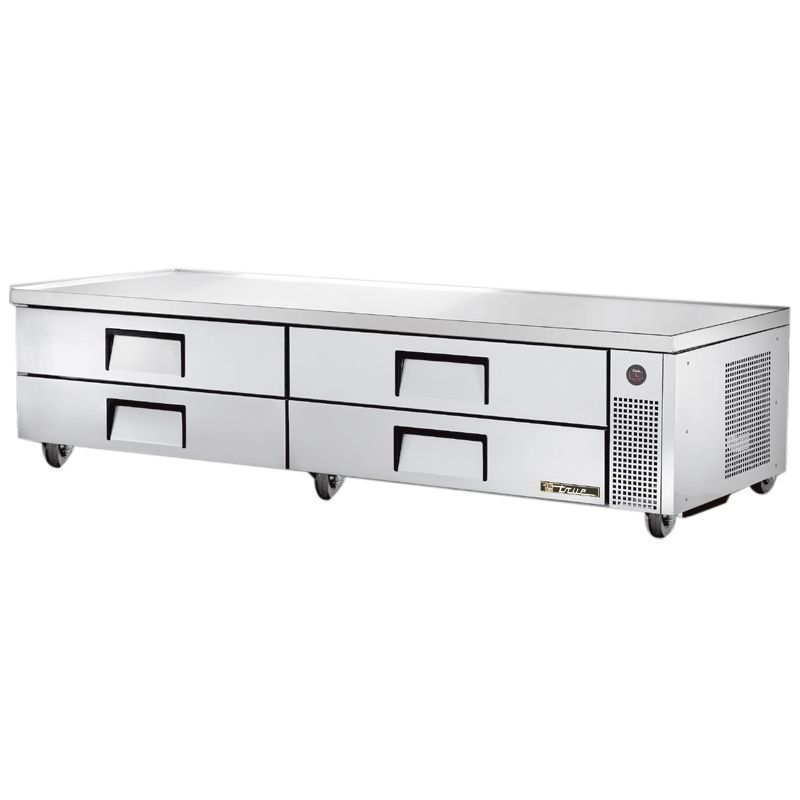 True&reg; S/S 4-Drawer 96"W Refrigerated Chef Base