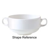 Steelite Intl. Monaco Ambassador Burgundy Soup Cup w/ Handles