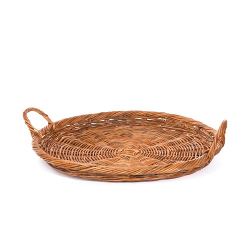 Willow Specialties 25-1/2" Round Rattan Basket With Handles