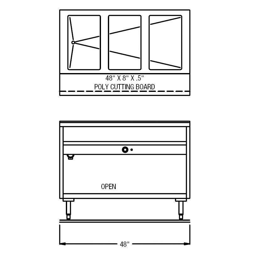 Randell&reg; 48" 208 V Electric Hot Food Table