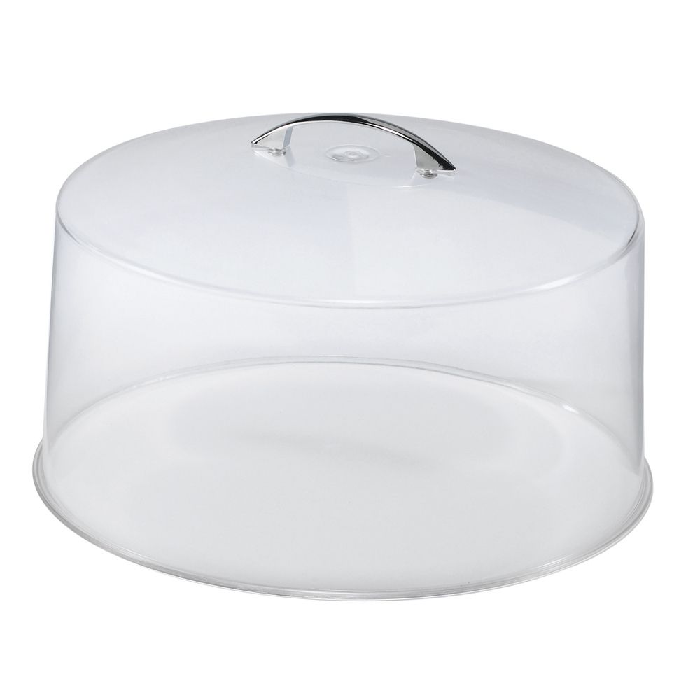 Browne Foodservice 12" Lucite Cake Cover w/ Chrome Handle