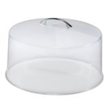 Browne Foodservice 12" Lucite Cake Cover w/ Chrome Handle