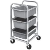Channel Aluminum Bus Box Cart w/ 5" Stem Casters