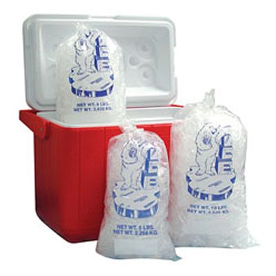 10 Lb Plastic Ice Bags For Sale 50pcs/pack Top Disposable Corded