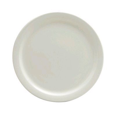 Oneida Delco Atlantic Cream White Narrow Rim Plate, 9"