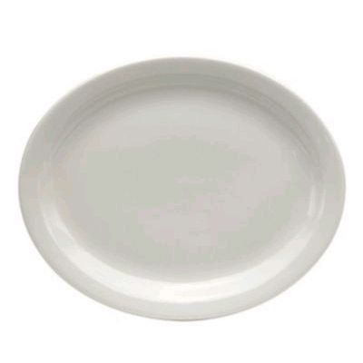 Oneida Delco Atlantic Cream White Narrow Rim 13&frac14;" Oval Platter