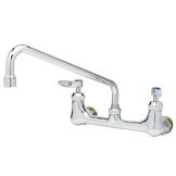 T & S Brass 12" Wall Mount Double Pantry Faucet