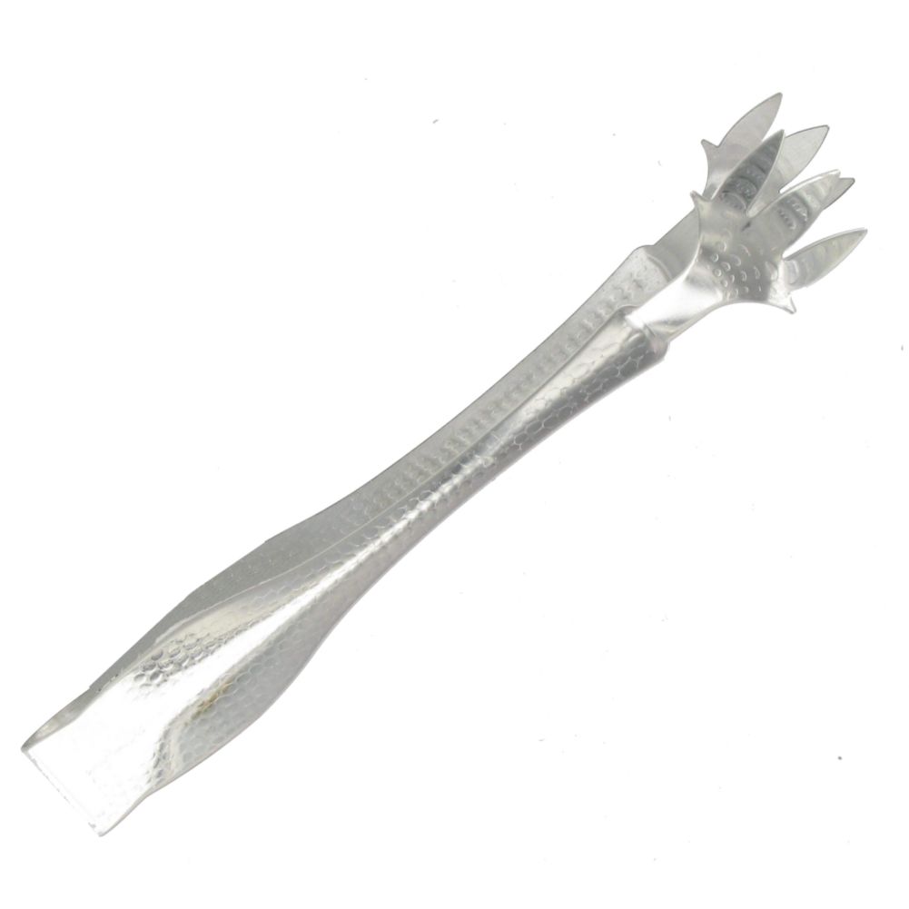 American Metalcraft Hammered Finish S/S 6-1/2" Ice Tongs