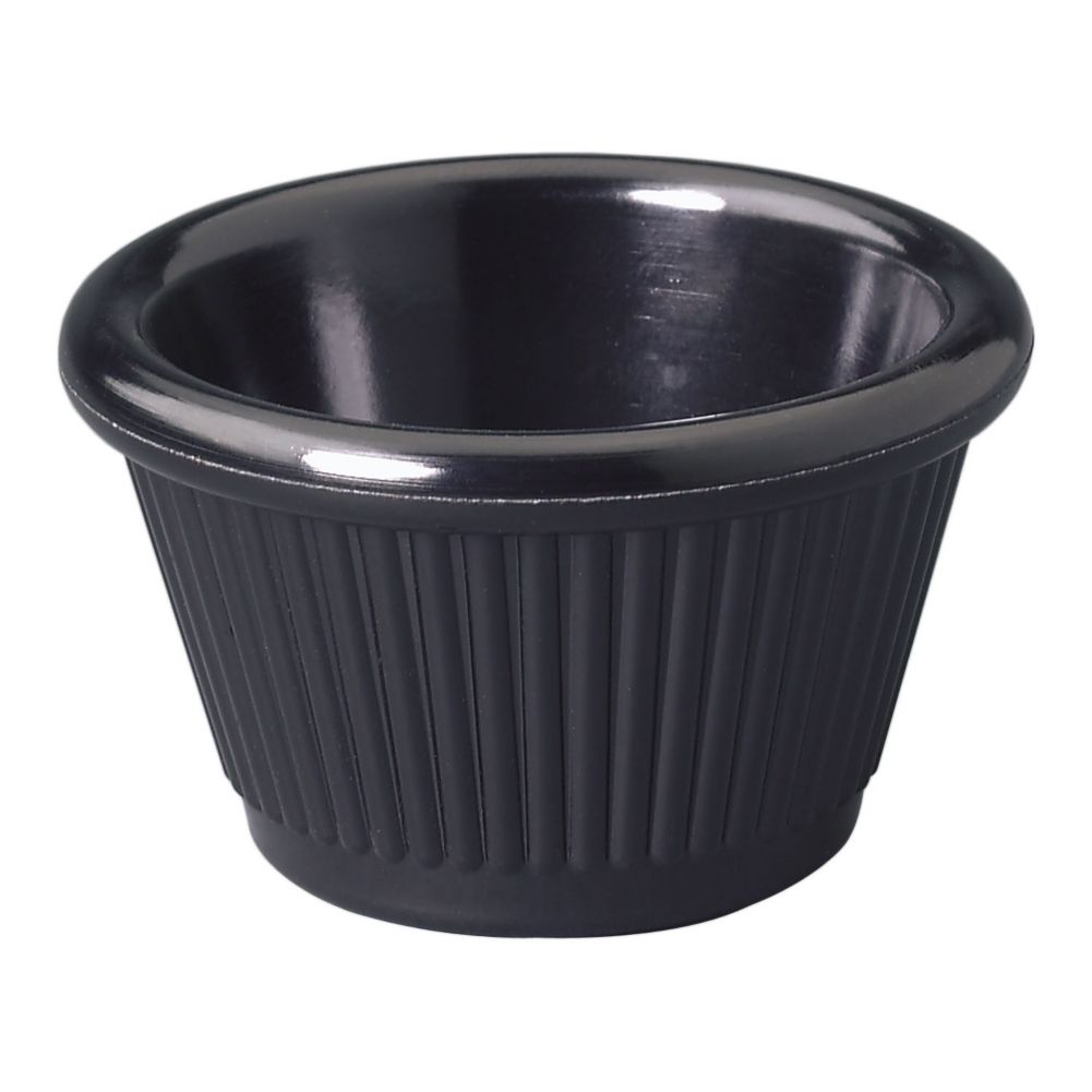 Gessner&trade; 4 Oz. Black Fluted Ramekin