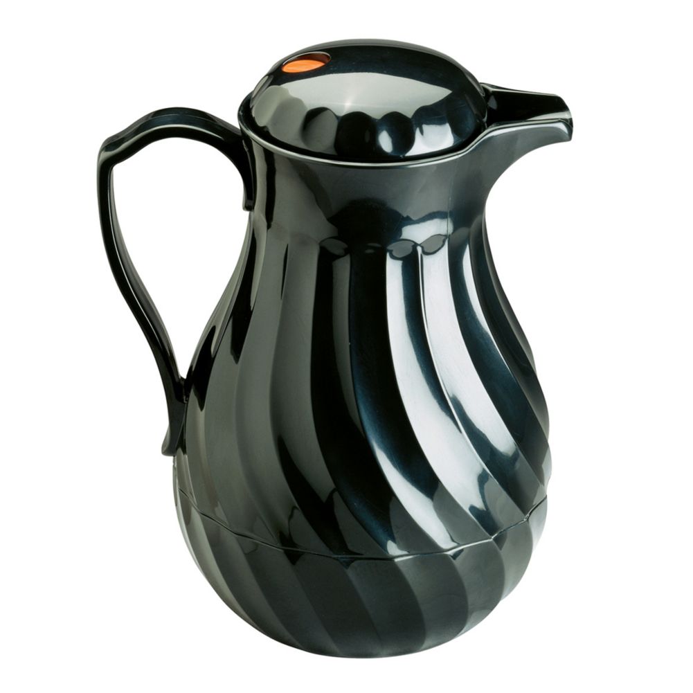SwirlServe Black Hot-N-Cold Insulated 42 Oz Beverage Server