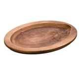 Lodge Premium 11-3/4" Walnut Deluxe Finish Oval Wood Underliner
