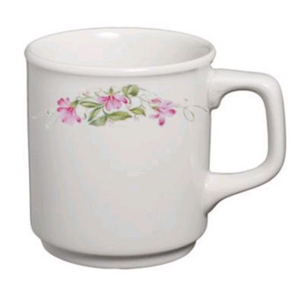 Homer Laughlin Seville&reg; Pink Violets&copy; 9.25 oz Marquis Mug