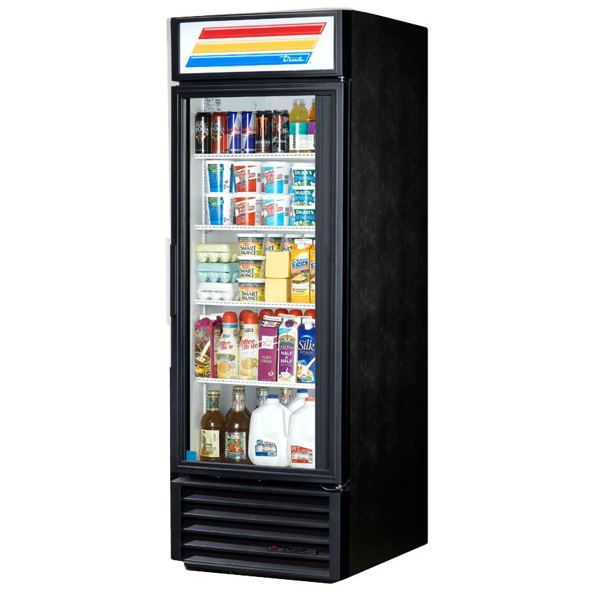 True&reg; Black Glass Door Refrigerator Merchandiser, 23 Cubic Ft