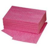Chicopee Chix&reg; 24 x 11-1/2 Pink / White Food Service Towels