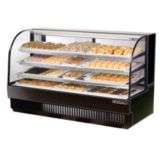 True&reg; Black Curved Glass Dry Bakery Display Case, 37 Cubic Ft