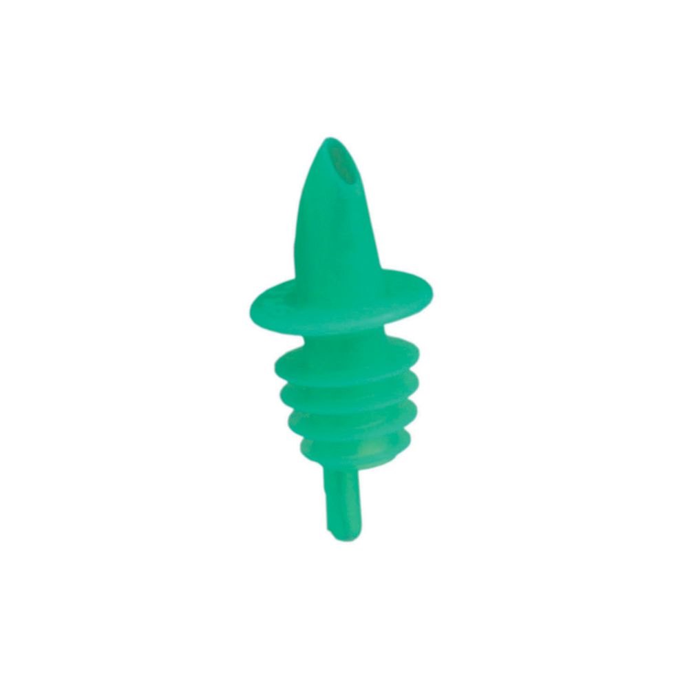 Spill-Stop Green Plastic Pourer