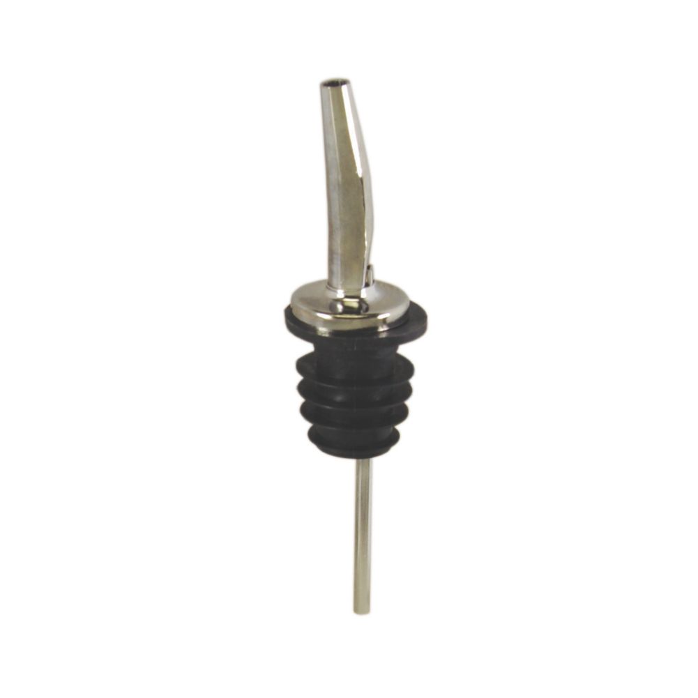 Spill-Stop Chrome Tapered Pourer with Poly-Kork