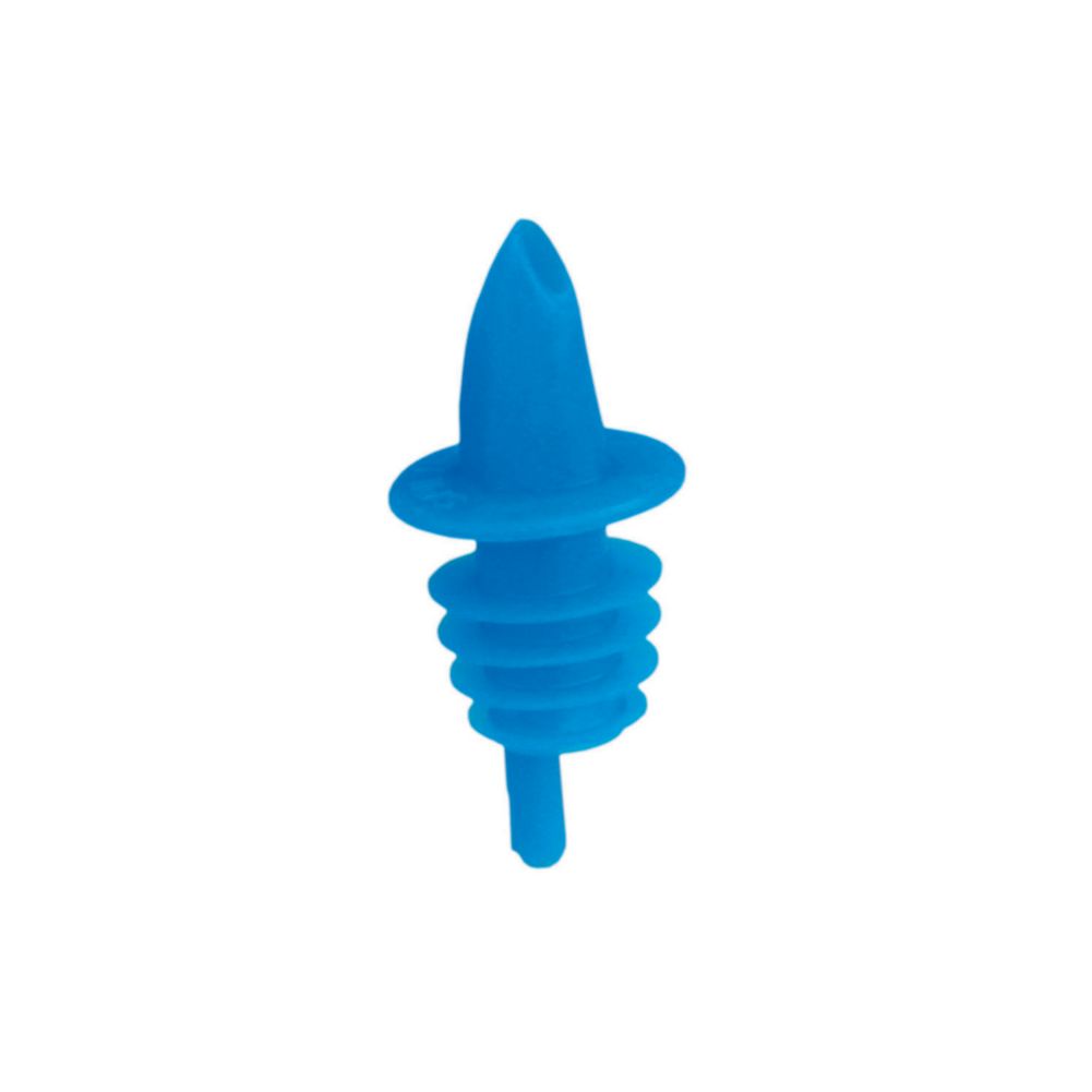 Spill-Stop Blue Plastic Pourer