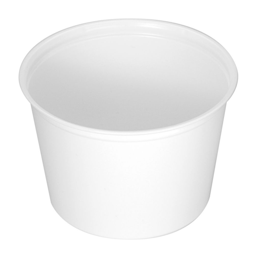 Kal-Tainer&reg; 16 oz Squat Deli Container, White