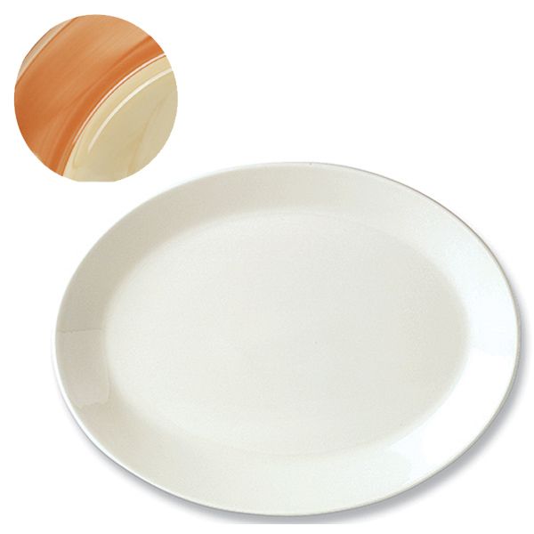 Steelite Performance Naturals Paprika 8" Oval Coupe Platter