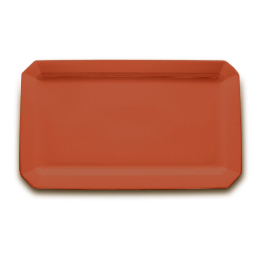 Hall&reg; China Tomato Red 22" x 13" Narrow Platter
