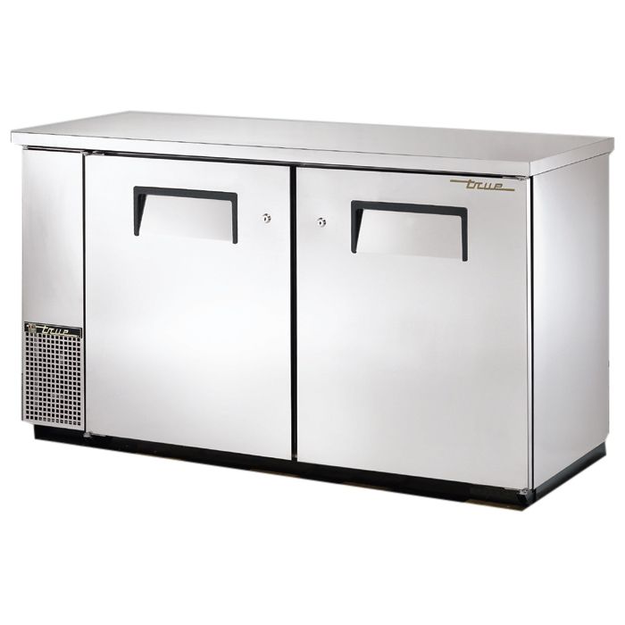 True&reg; S/S Solid Door Food Rated Back Bar Cooler for 144 6-Packs