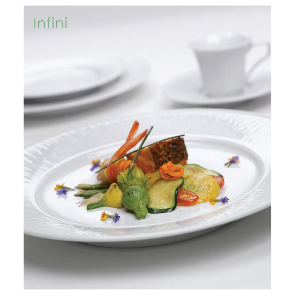 Steelite Rene Ozorio Infini White 9-1/2" Buffet Plate