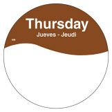 DayMark MoveMark&trade; Trilingual 3" Thursday Day Circle