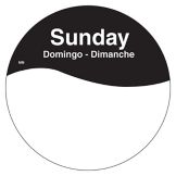 DayMark MoveMark&trade; Trilingual 3" Sunday Day Circle
