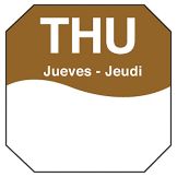 DayMark MoveMark Trilingual Octagonal 1" Thursday Day Label