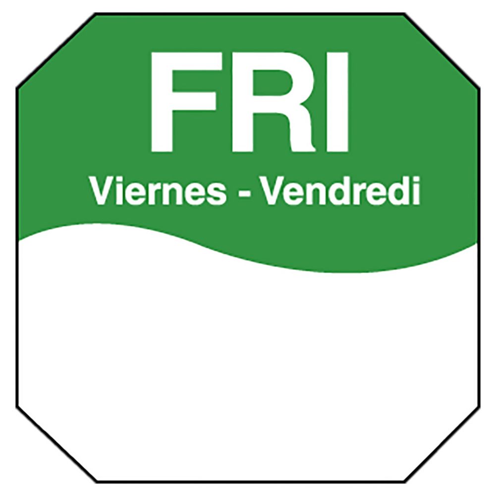 DayMark MoveMark Trilingual Octagonal 1" Friday Day Label