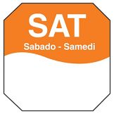 DayMark MoveMark Trilingual Octagonal 1" Saturday Day Label