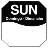 DayMark MoveMark Trilingual Octagonal 1" Sunday Day Label