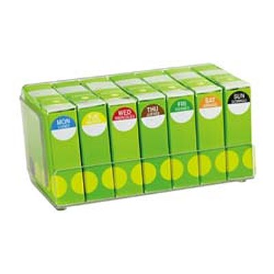 Cold Temp Bilingual 1" Label Kit w/Dispenser, Mon-Sun