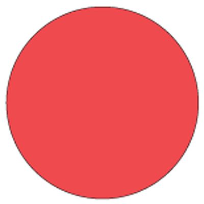 Cold Temp Solid Red 1" Label, Roll/1000