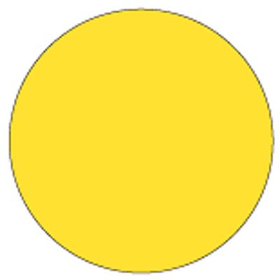 Cold Temp Solid Yellow 1" Label, Roll/1000